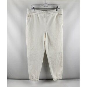 J Crew Joggers Womens Large Natural Off White Denim Jogger Pant (34x26)